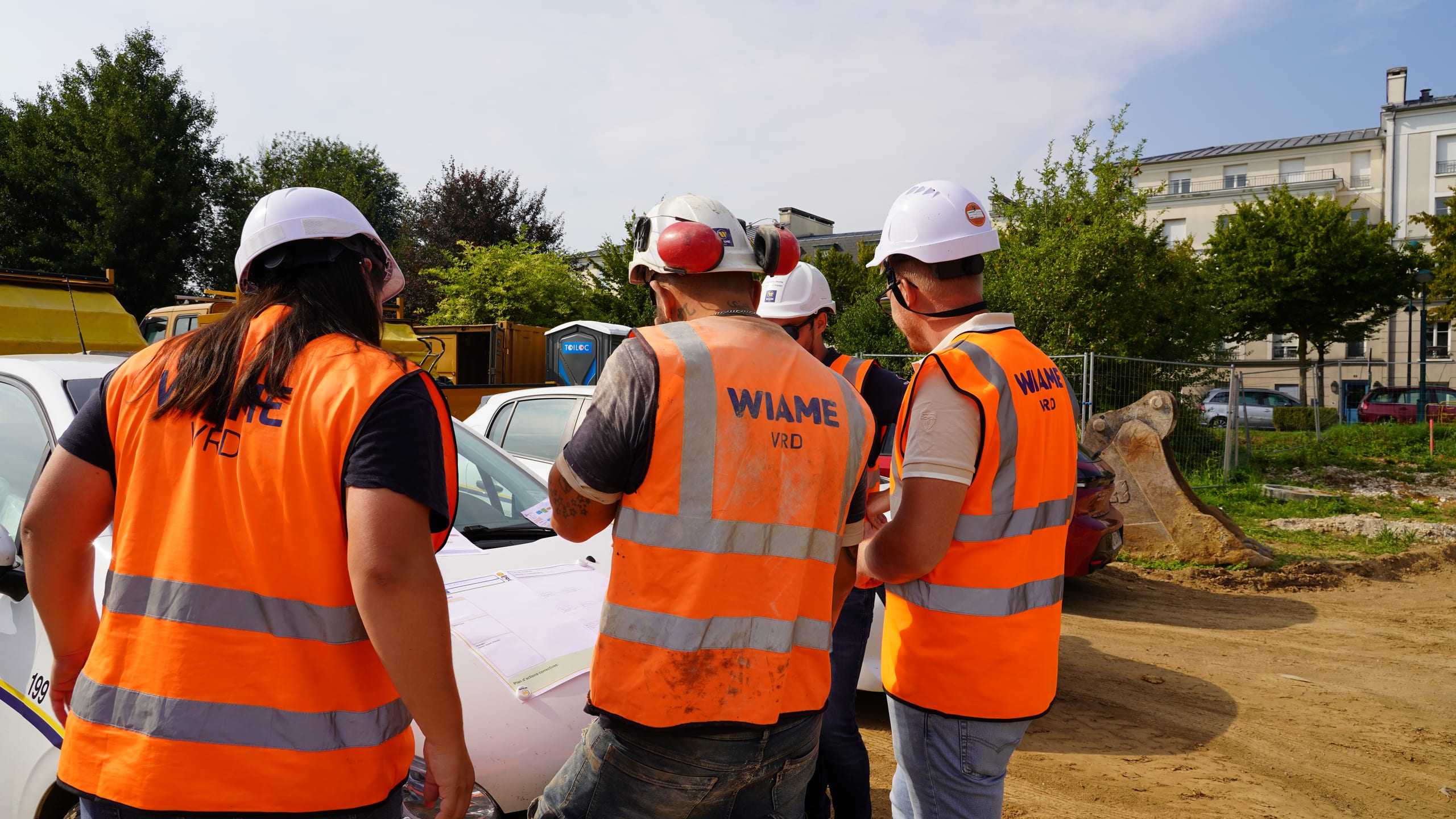 Équipe WIAME sur chantier