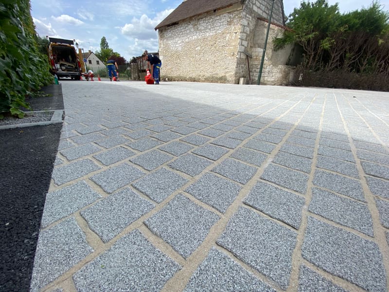 Pavés collés à Gravon