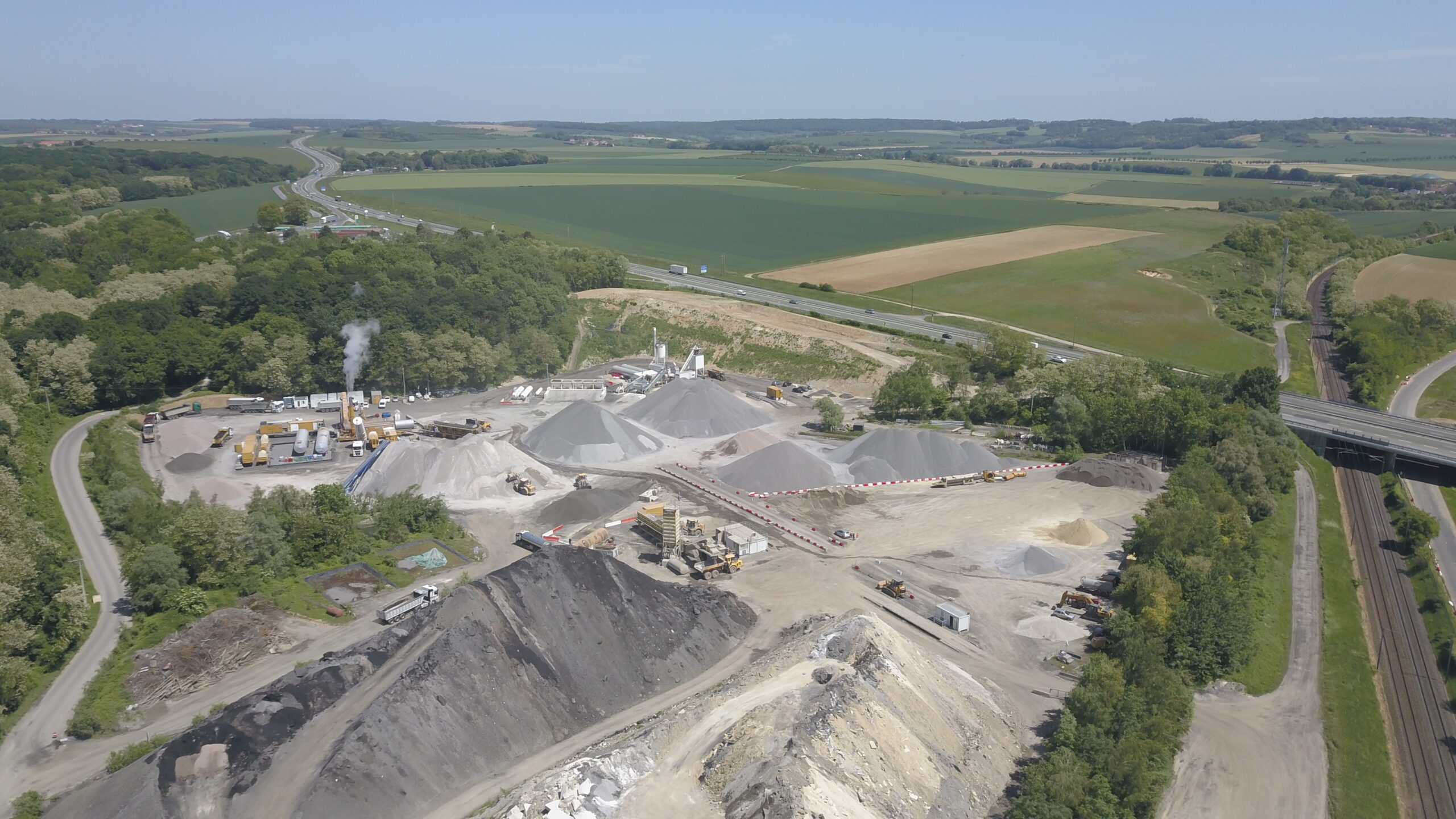 Plateforme de valorisation — vue aérienne de la centrale de Changis-sur-Marne